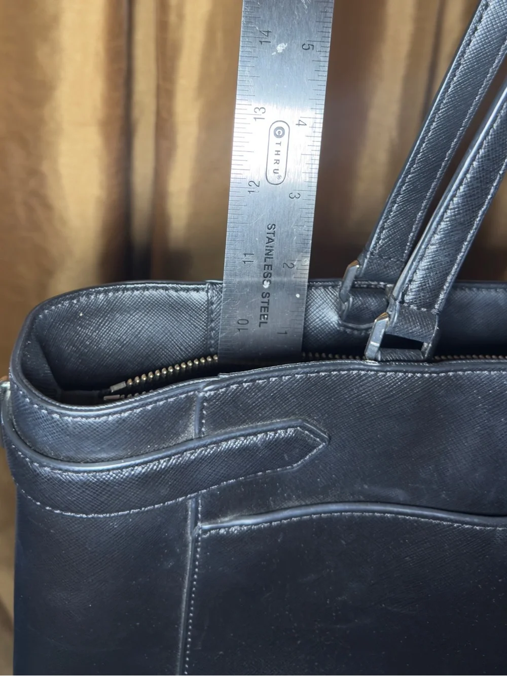 Kate Spade Black Leather Tote with Dual Straps